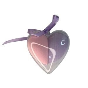 Heart-Shaped Ornament  Beauty Blenders with Pink and Purple Ribbon